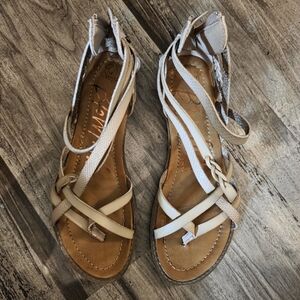 Elegant Cream Strappy Sandals